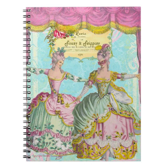 Finery och Frippery Marie Antoinette bärbar dator Anteckningsbok (Framsidan)