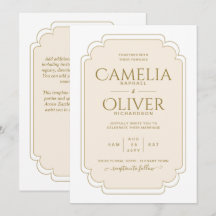 Finest Beige Cream Guld MONOCHROME Bröllop