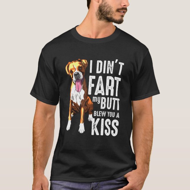 Fing Boxer Hund Joke T Shirt (Framsida)