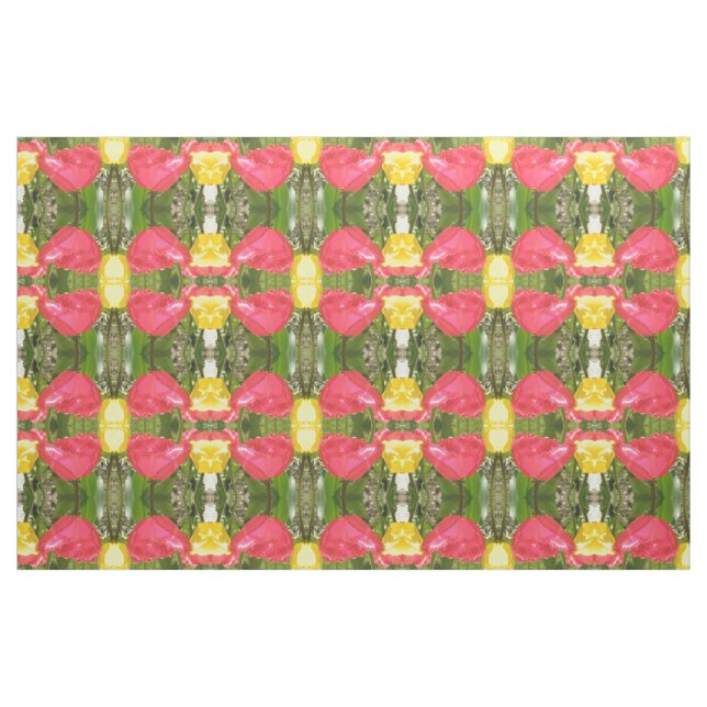 Finged Tulips Blommigt Patterned Craft Fabric Tyg (Fat Quarter)