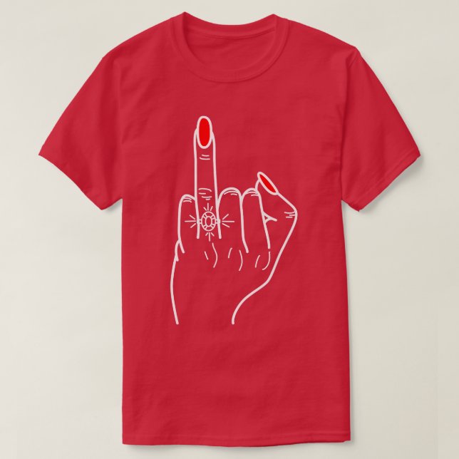 Finger Diamantring Bröllop Smekmånad Möhippa T Shirt (Design framsida)