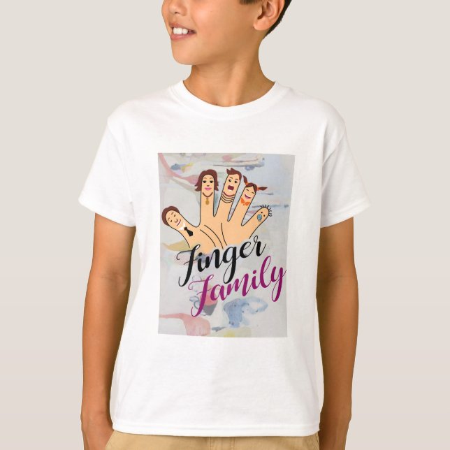 Finger-familjen T Shirt (Framsida)