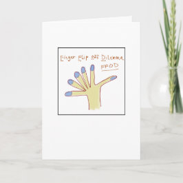 Finger Flip Dilemma Greeting Card Kort