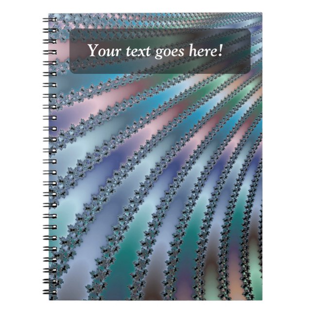 Finger Fractal Art Anteckningsbok Med Spiral (Framsidan)