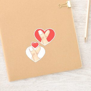 Finger Heart Hearts Klistermärken