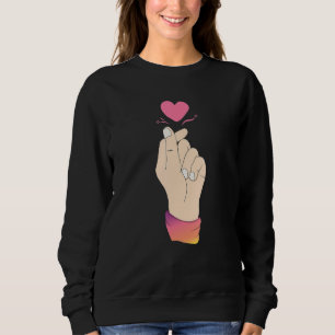 Finger Heart K-Pop Shirt Koreanska KPop Merchandis T