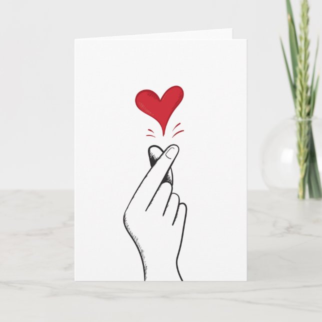Finger Heart Kort (Framsida)