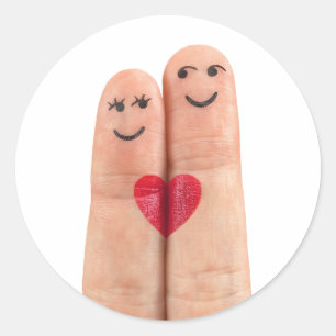 Finger Heart par Runt Klistermärke