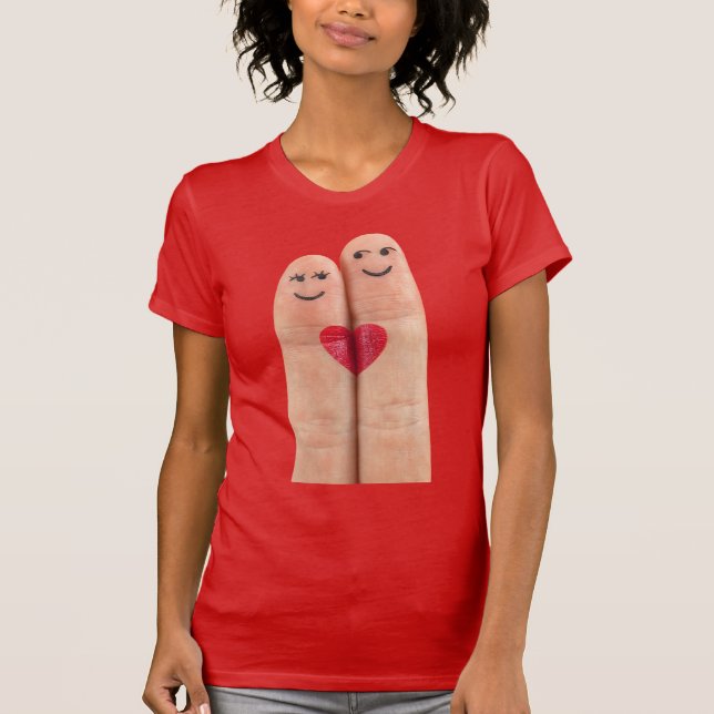 Finger Heart par T Shirt (Framsida)