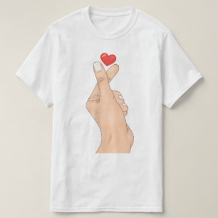 Finger Hjärta Hand T Shirt