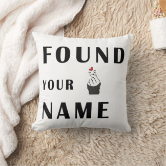 Finger hjärta kudde