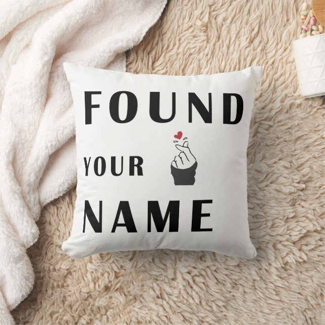 Finger hjärta kudde (Filt)