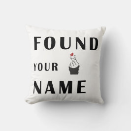 Finger hjärta kudde