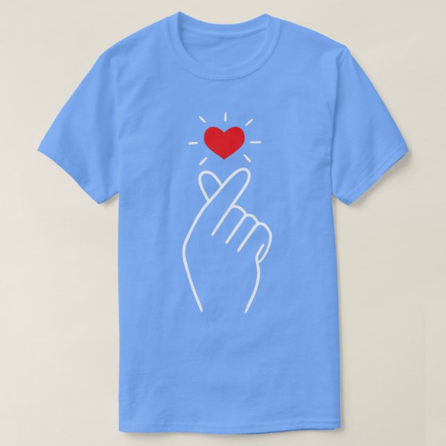 Finger hjärta t shirt (Design framsida)