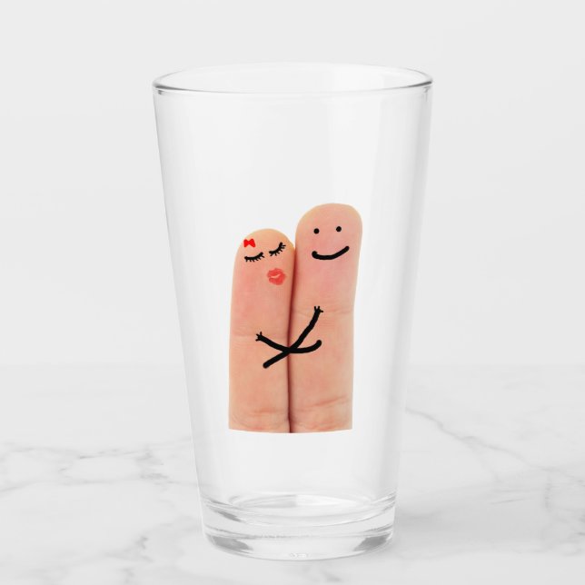 FINGER i KÄRLEK Glaskopp (Framsida)