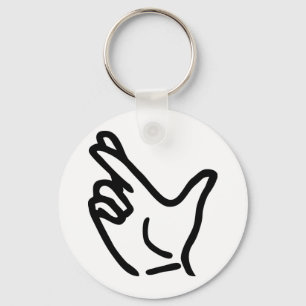 finger korsad symbol nyckelring