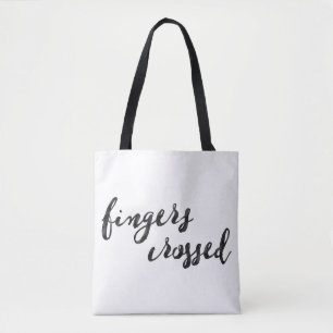Finger korsad typografi tygkasse