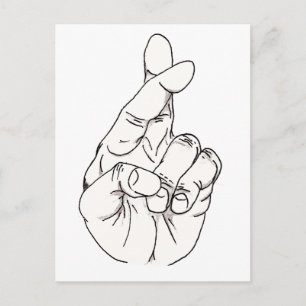 Finger korsad vykort