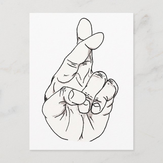 Finger korsad vykort (Framsida)