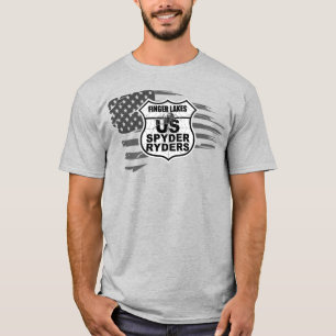 Finger Lakes Kapitel - Tattered Flag svart-vit T Shirt