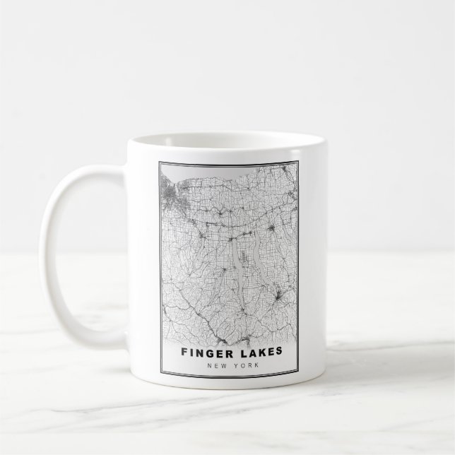 Finger Lakes-karta Kaffemugg (Vänster)