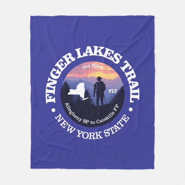 Finger Lakes Trail (rd2) Fleecefilt (Framsidan)