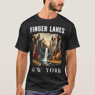 Finger Lakes Upstate New York Vandring Taughannock T Shirt
