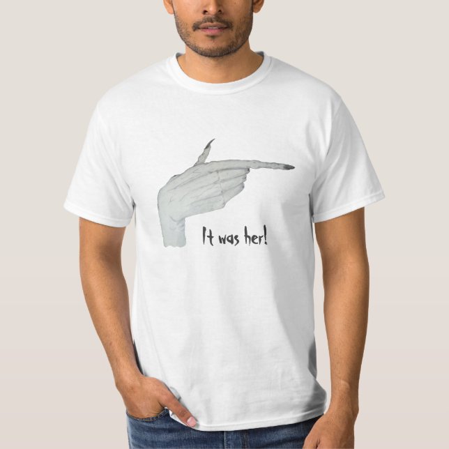 Finger med knölpaktig hand tee shirt (Framsida)