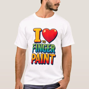 Finger Painting Fläkt - Vibrant Kreativ-uttryck T Shirt