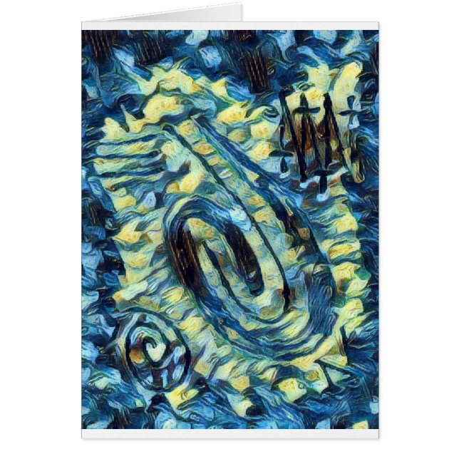 Finger Painting - Van Gogh Hälsningskort (Framsidan)