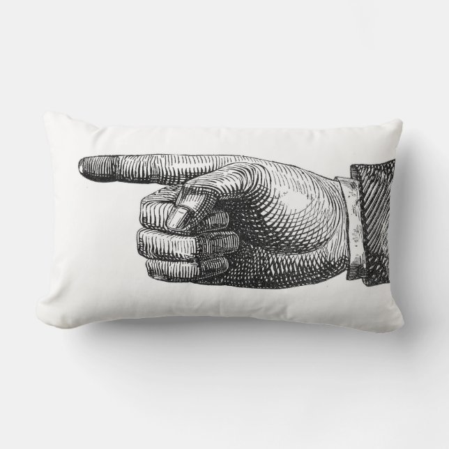 Finger pekande Dekorativ kudde (Framsida)