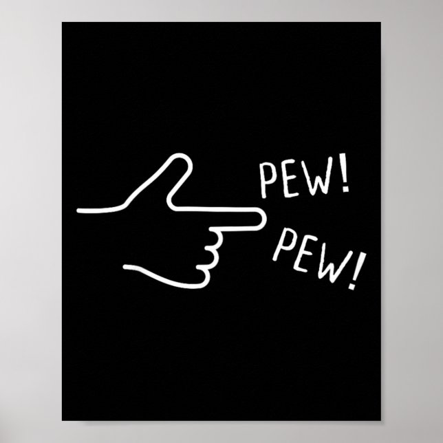 Finger Pew Pew jag rolig Poster (Framsidan)