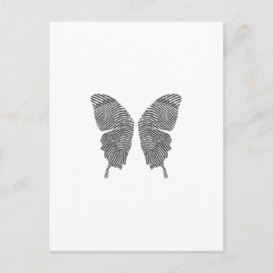 Finger Print Butterfly Vingar Vykort