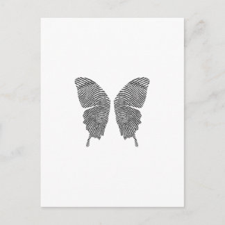 Finger Print Butterfly Vingar Vykort
