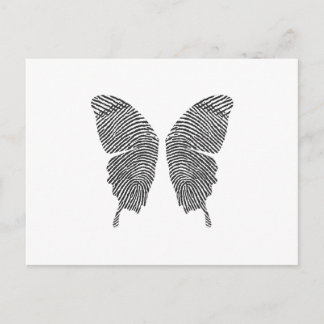 Finger Print Butterfly Vinge Vykort