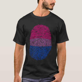 Finger Print Dna Support LGBT LGBtq BTY Flagga T Shirt