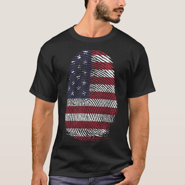 Finger Print - USA T Shirt (Framsida)