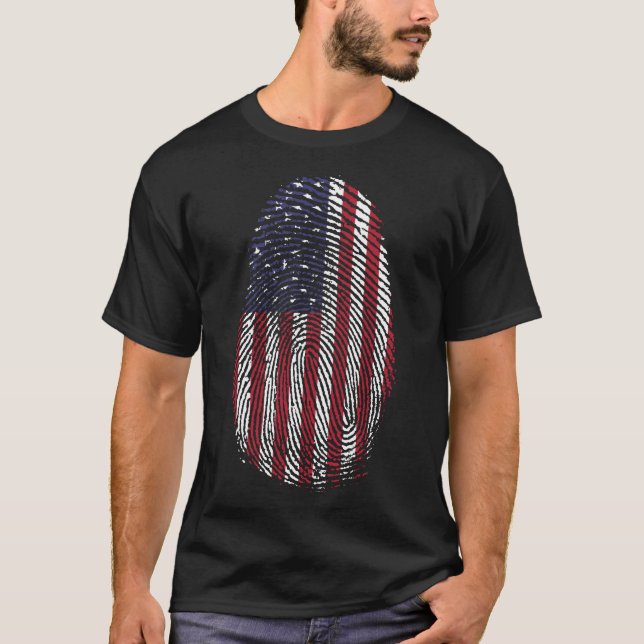 Finger Print - USA T Shirt (Framsida)
