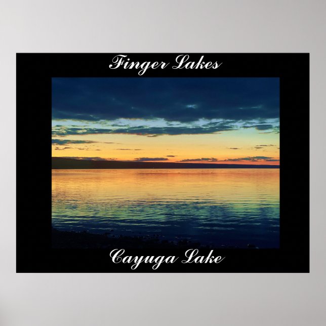 FINGER SJÖAR, CAYUGA SJÖ poster (Framsidan)