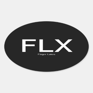 Finger Sjöar FLX Oval Bumper Sticker Ovalt Klistermärke
