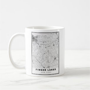 Finger Sjöar Karta Kaffemugg