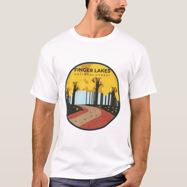 Finger Sjöar nationalskog T Shirt (Framsida)