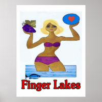 Finger Sjöar, New York-staten, vin, vatten, fisk