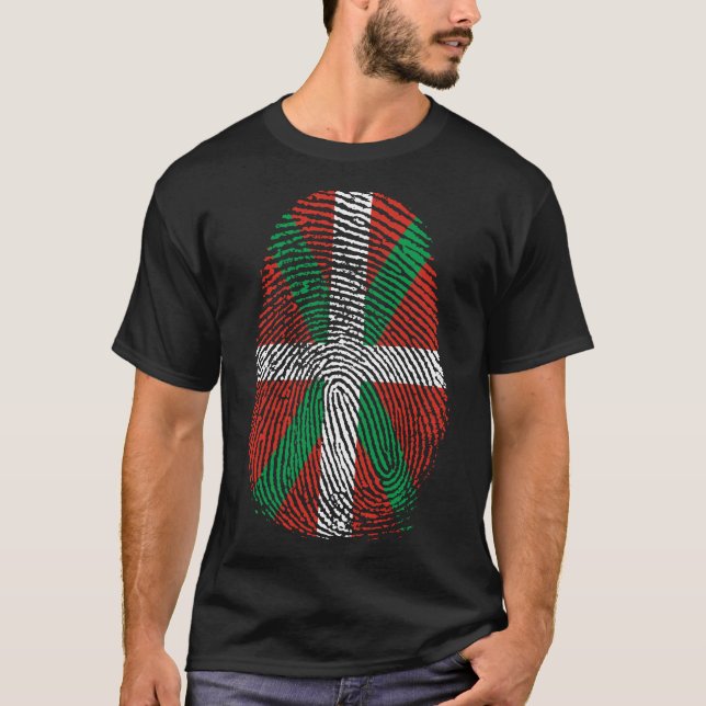 Finger Skriv ut - baskiska T Shirt (Framsida)