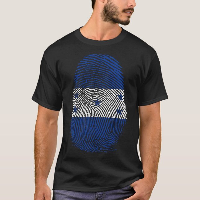 Finger Skriv ut - Honduras T Shirt (Framsida)