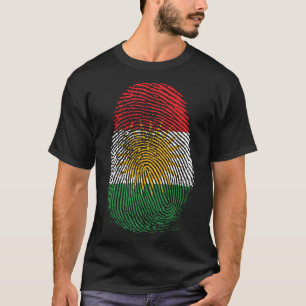 Finger Skriv ut - Kurdistan T Shirt