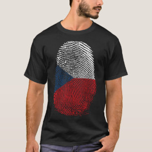 Finger Skriv ut - Tjeckien T Shirt