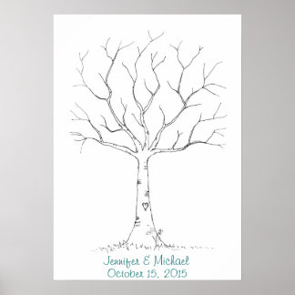 Finger Skriv ut Träd (2) Poster