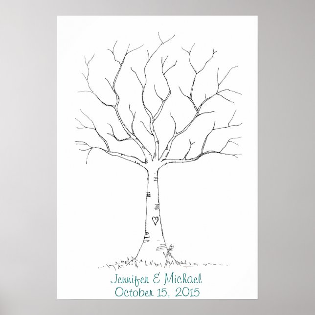 Finger Skriv ut Träd (2) Poster (Framsidan)