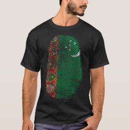 Finger Skriv ut - Turkmenistan T Shirt